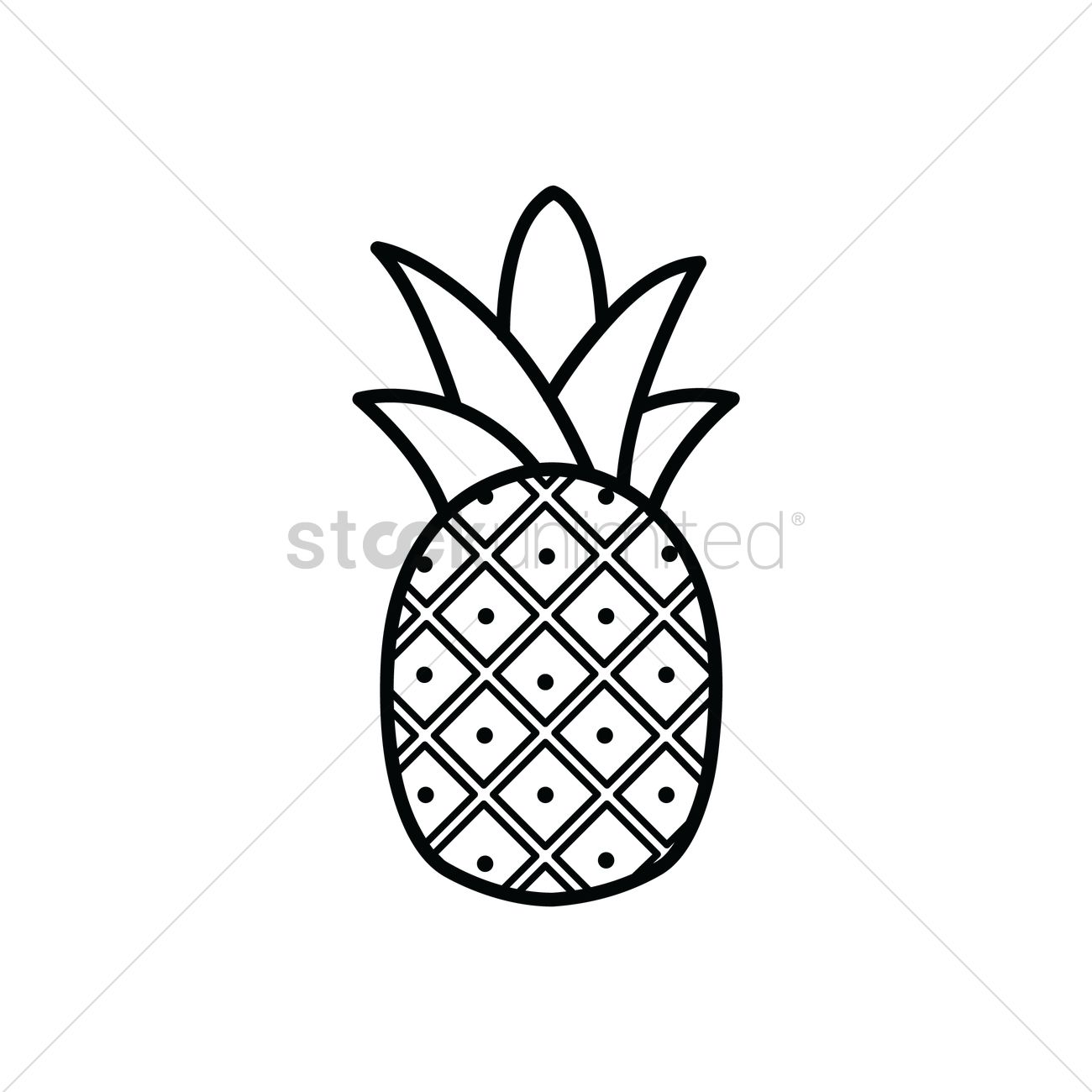 1300x1300 Pineapple Vector Image
