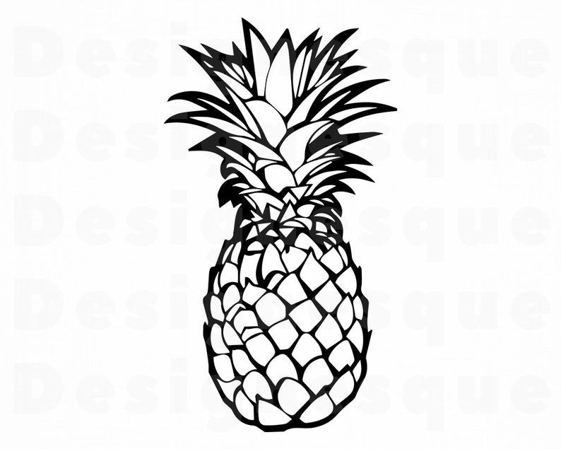 794x635 Pineapple Outline Pineapple Clipart Pineapple For Etsy