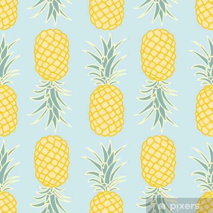 700x700 Abstract Seamless Pineapple Pattern Vector Illustration Wall Mural