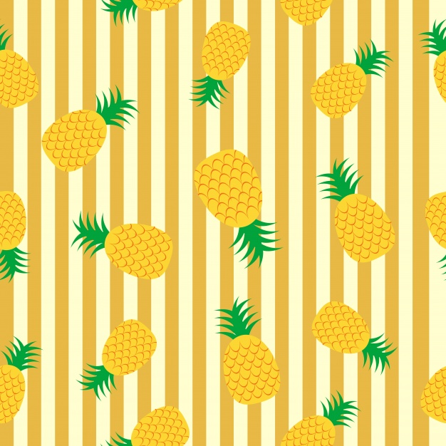 626x626 Pineapple Pattern Background Vector Free Download