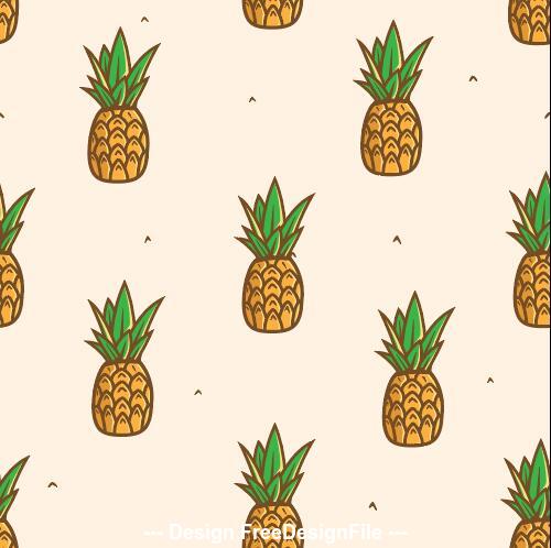 500x498 Pineapple Seamless Background Pattern Vector Free Download