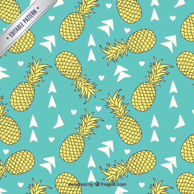 626x626 Pineapples Pattern Vector Free Download