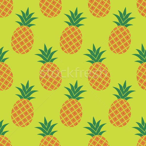 600x599 Vector Seamless Pineapple Pattern Vector Illustration Dmitry