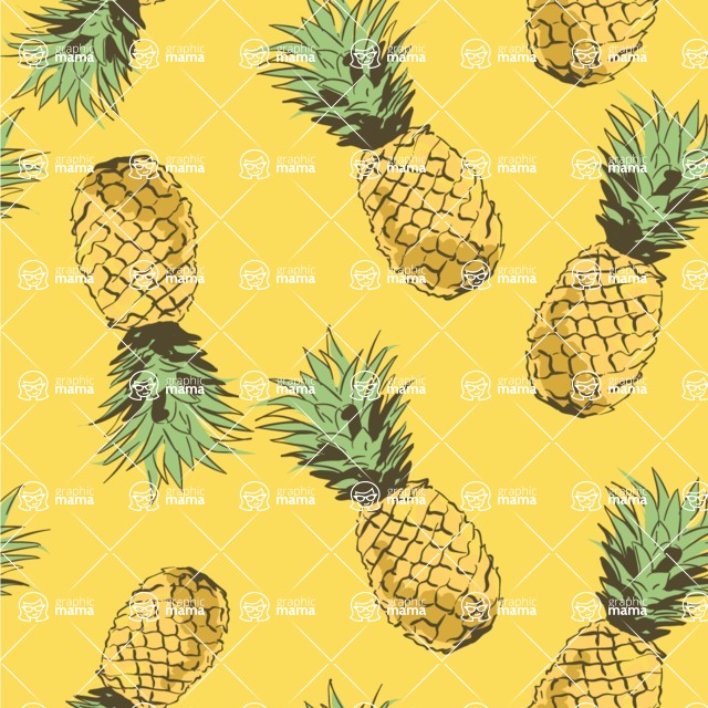 640x640 Mega Bundle Design Bundle Modern Pineapple Vector Pattern