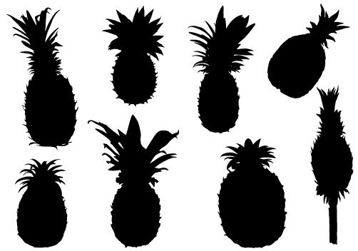 Download Pineapple Silhouette Vector at Vectorified.com | Collection of Pineapple Silhouette Vector free ...