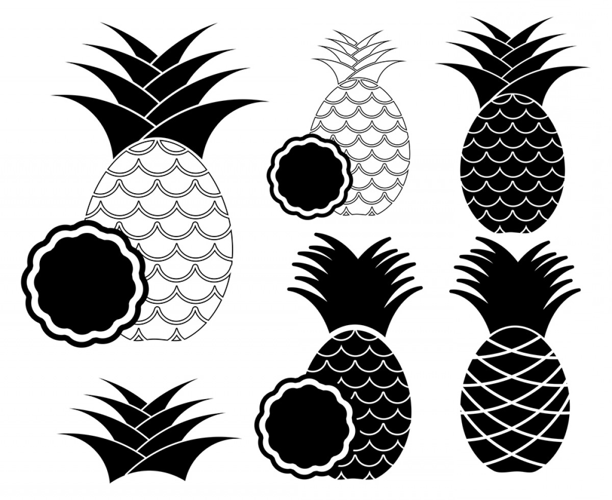 Download Pineapple Silhouette Vector at Vectorified.com ...