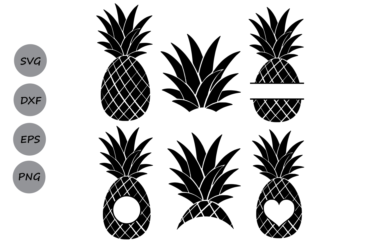 1500x1000 Pineapple Pineapple Monogram Frames, Silhouette