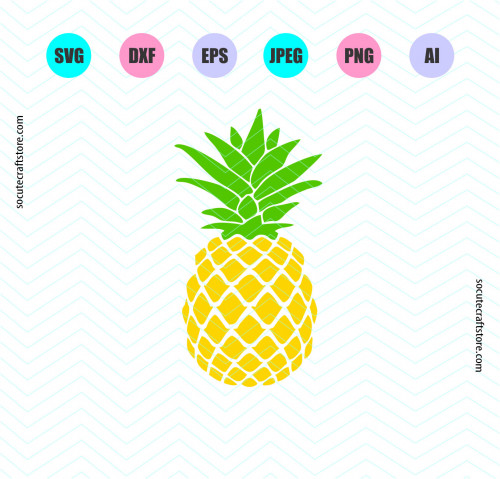 500x479 Pineapple Dxf Png Cut Vector Silhouette Cricut