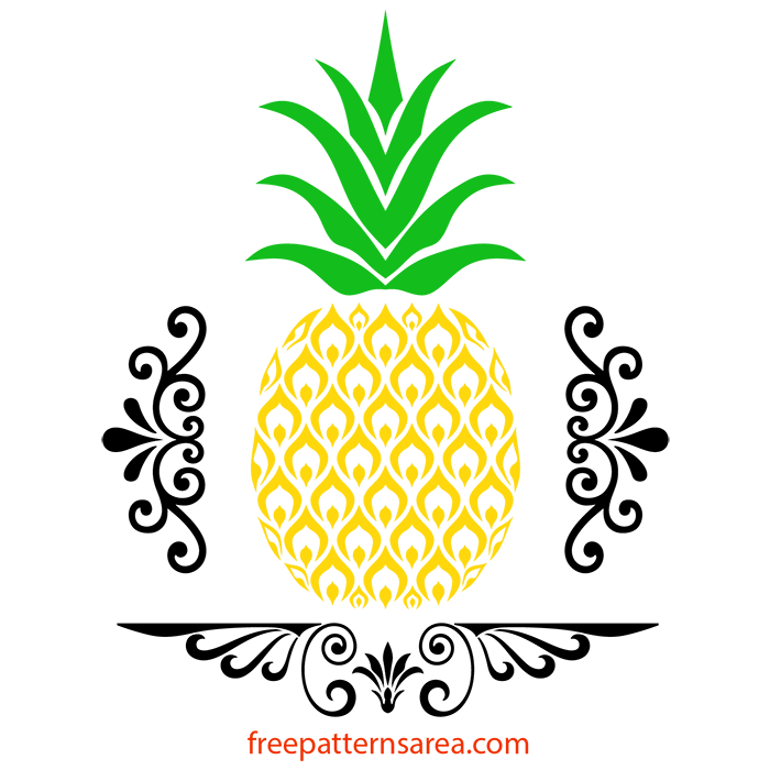 Free Pineapple Stencil Art And Vector 700x700 Free Pineapple Stencil Art And Vector