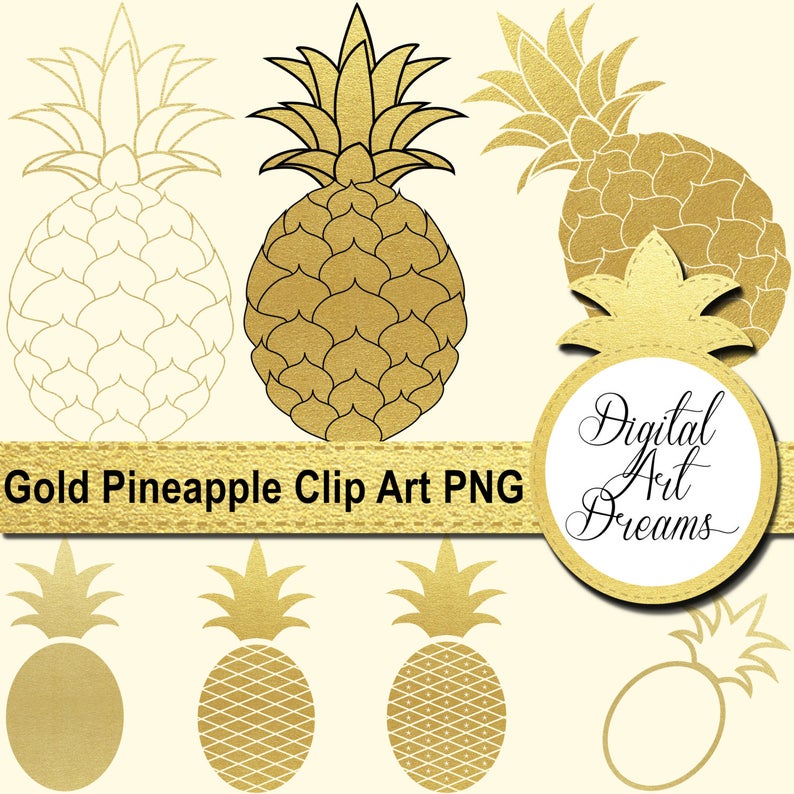 Pineapple Clip Art Gold Pineapples Png Golden Pineapple Etsy 794x794 Pineapple Clip Art Gold Pineapples Png Golden Pineapple Etsy