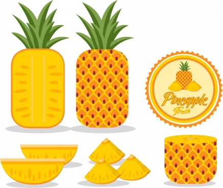 Pineapple Free Vector Download 436x368 Pineapple Free Vector Download