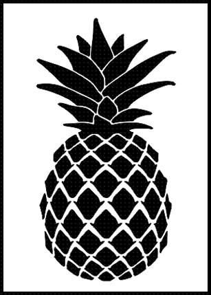 307x429 Pineapple Airbrush Stencil Template Paint Wall Home Decor Painting