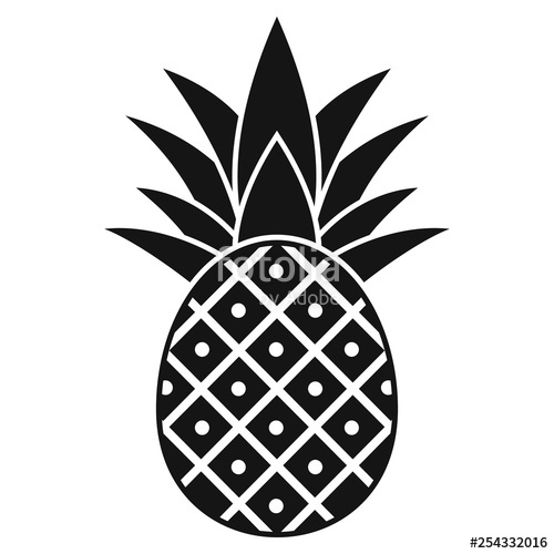 Pineapple Vector Black And White at Vectorified.com | Collection of ...