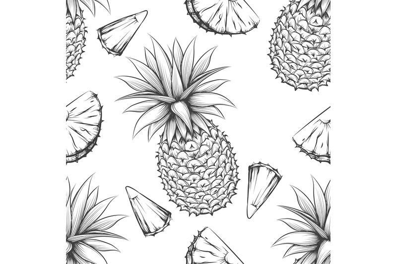 800x533 Pineapple Vector Seamless Pattern