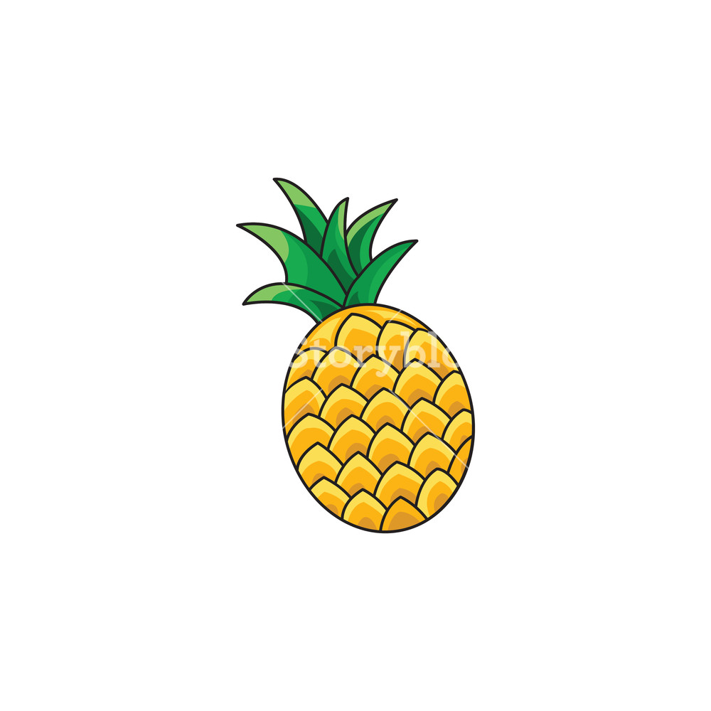 1000x1000 Pineapple Vector Icon Royalty Free Stock Image