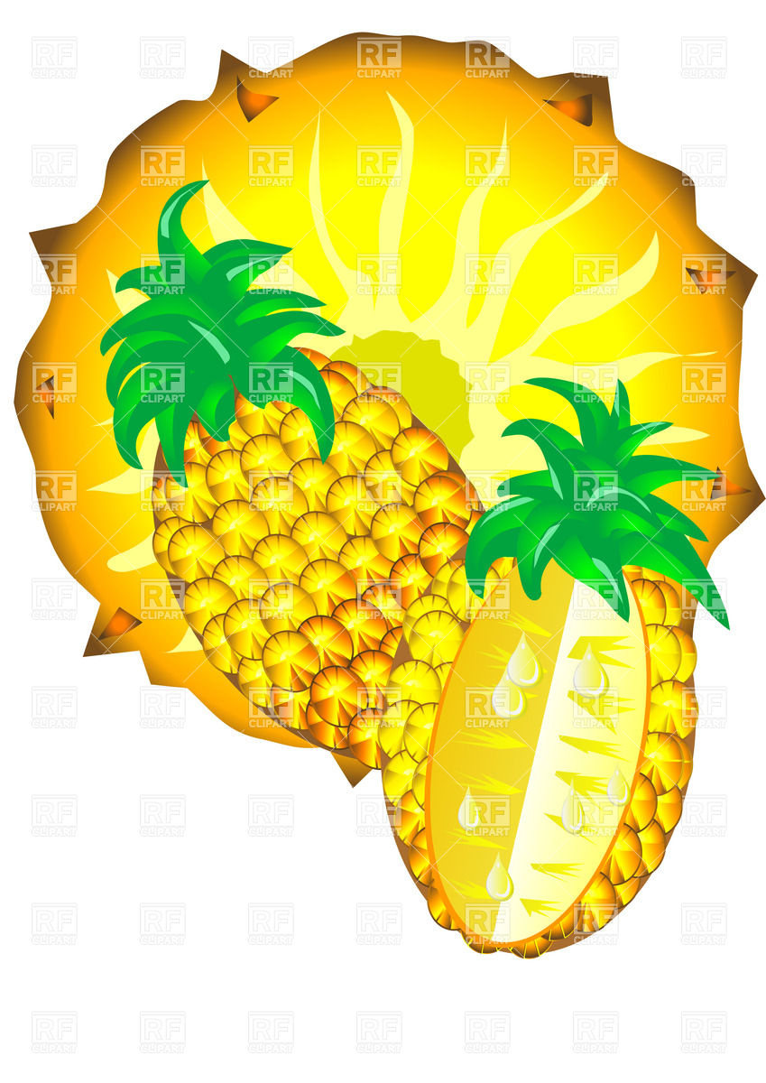 849x1200 Sliced Pineapple Vector Image Of Food And Beverages Arkela
