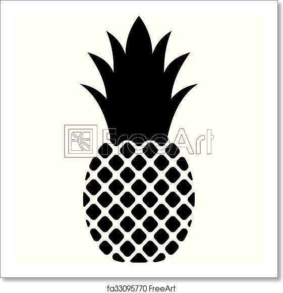 561x581 Free Art Print Of Pineapple Vector Icon Freeart