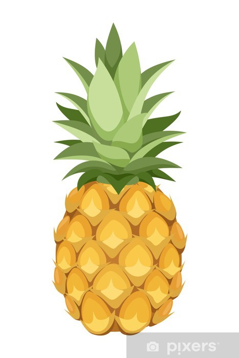 467x700 Pineapple Vector Illustration Sticker