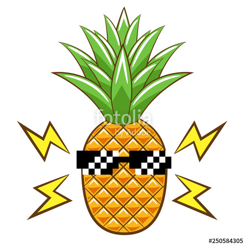500x500 Pineapple Vector Clipart Design Stock Image And Royalty Free