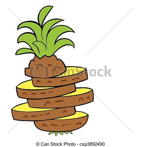 450x470 Pineapple Vector Outline