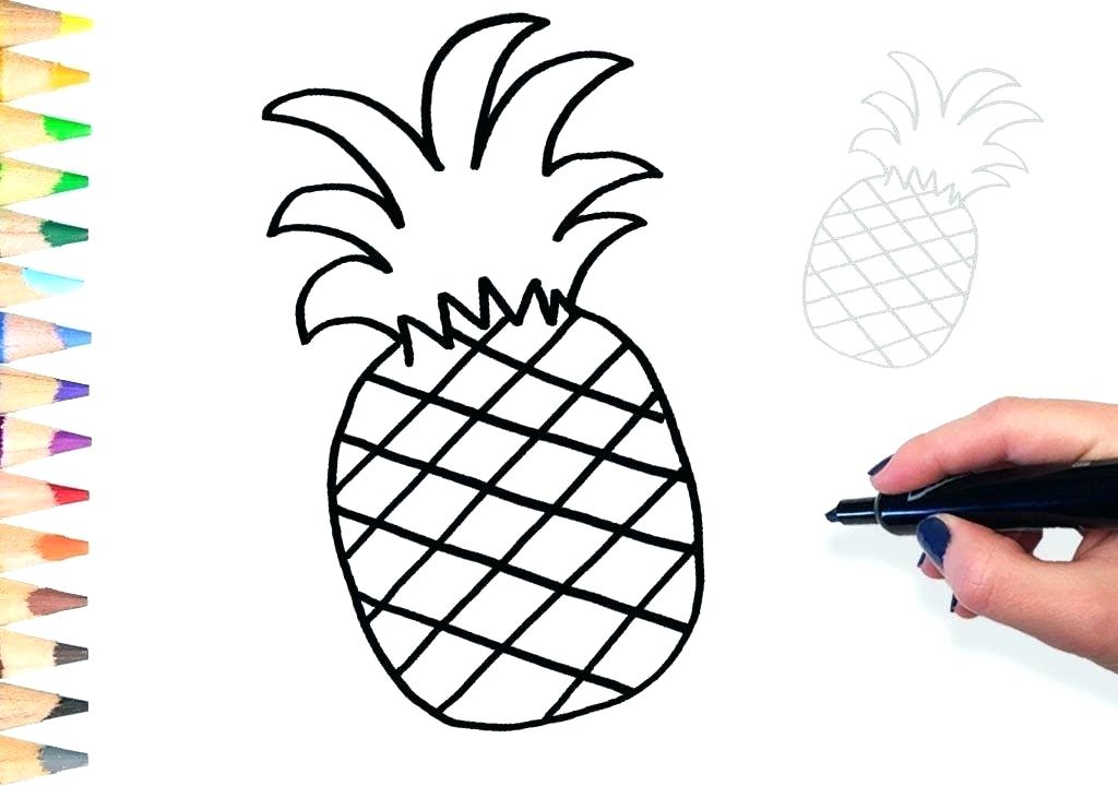 1024x720 How To Draw Pineapple Edwards