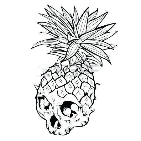 450x450 Outline Of A Pineapple