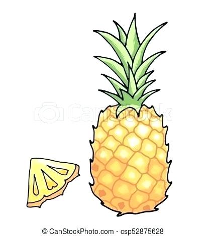 412x470 Outline Picture Of Pineapple