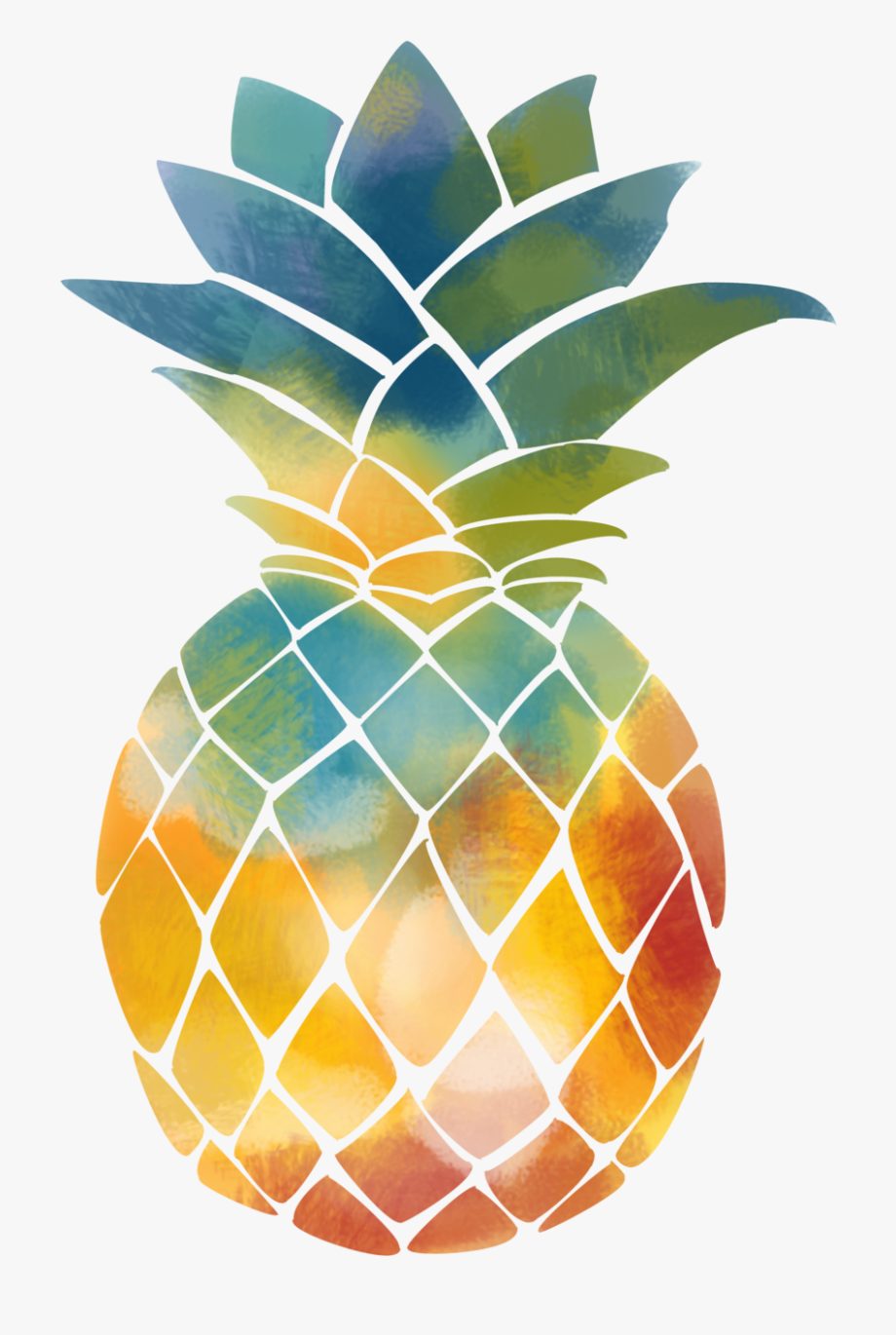 920x1370 Watercolor Pineapple Vector Png
