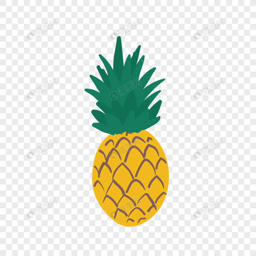 860x860 Fruit Pineapple Icon Free Vector Illustration Material Png