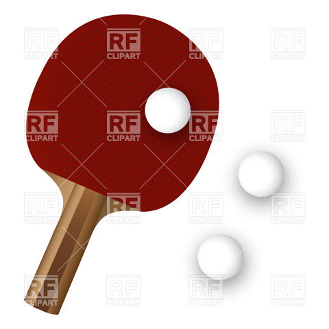480x480 Ping Pong Paddle And Ball Vector Image Of Sport And Leisure