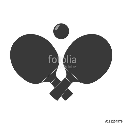 500x500 Crossed Table Tennis Or Ping Pong Paddles Or Rackets And Ball