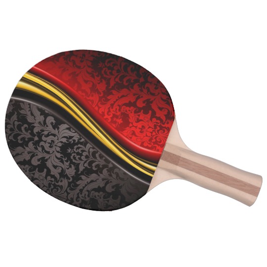 540x540 Elegant Red Black Vector Art Ping Pong Paddle
