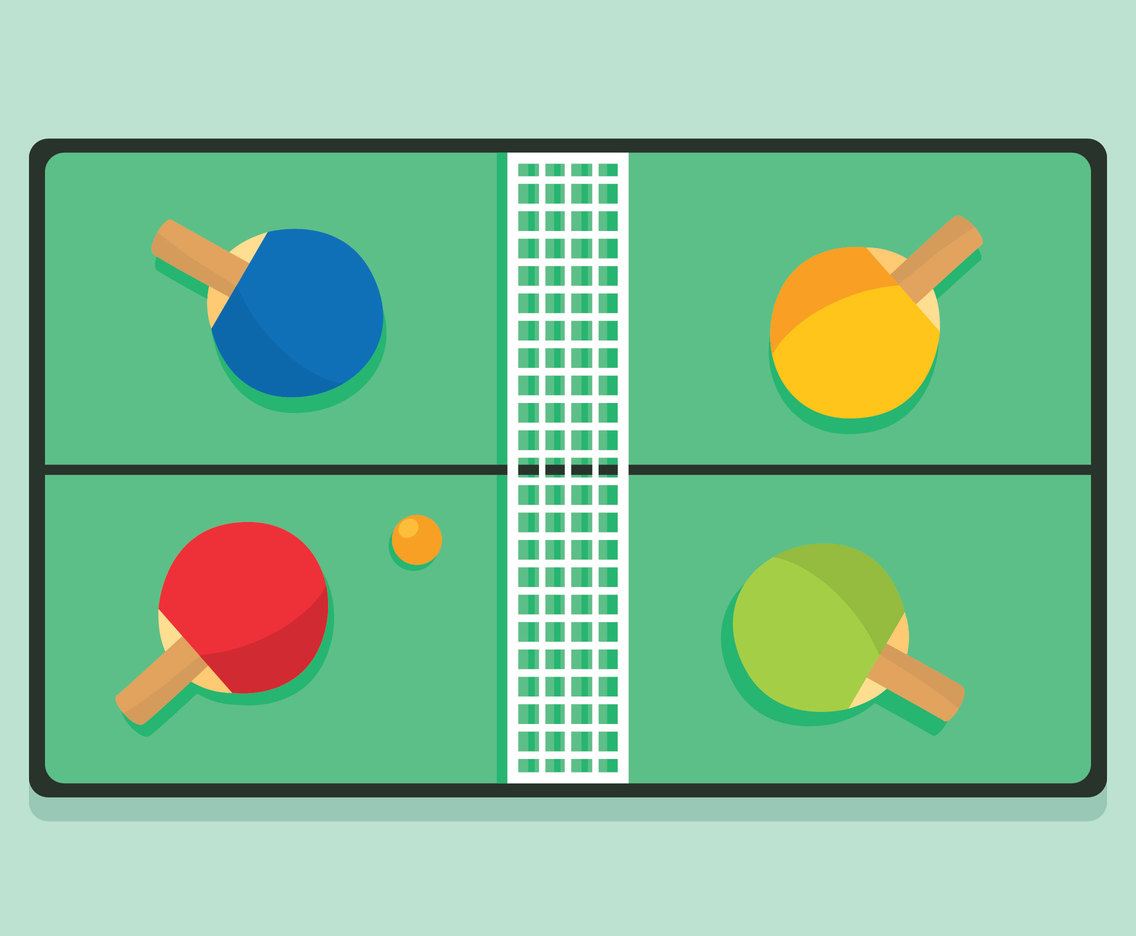 1136x936 Flat Ping Pong Vector Vector Art Graphics
