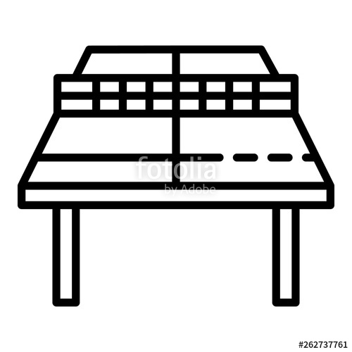 Ping Pong Table Perspective Icon Outline Ping Pong Table 500x500 Ping Pong Table Perspective Icon Outline Ping Pong Table