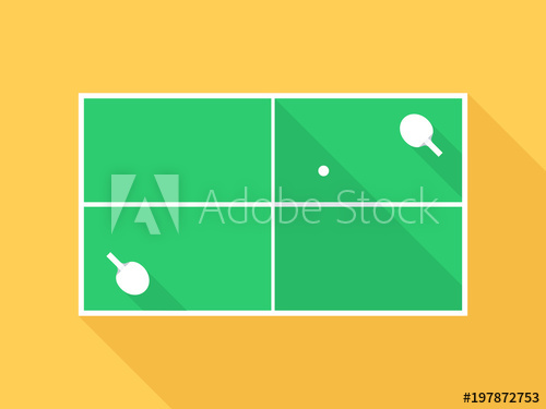Ping Pong Table Top View Vector Illustration 500x375 Ping Pong Table Top View Vector Illustration