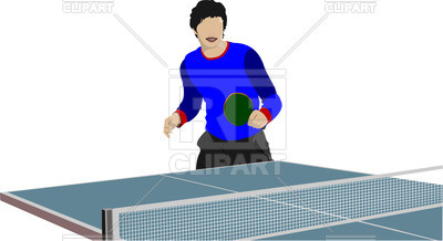 Silhouette Of Ping Pong Player On Table Vector Image Of People 400x218 Silhouette Of Ping Pong Player On Table Vector Image Of People