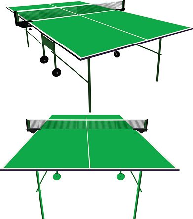 Ping Pong Green Table Vector Premium Clipart 391x443 Ping Pong Green Table Vector Premium Clipart