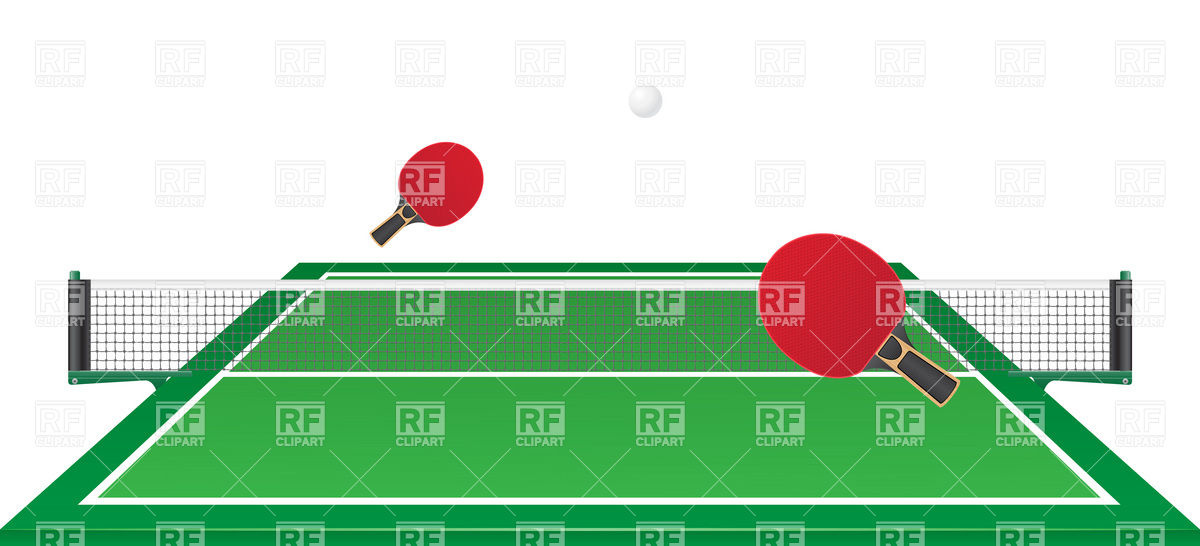 1200x546 Ping Pong Table And Rackets Vector Image Of Sport And Leisure