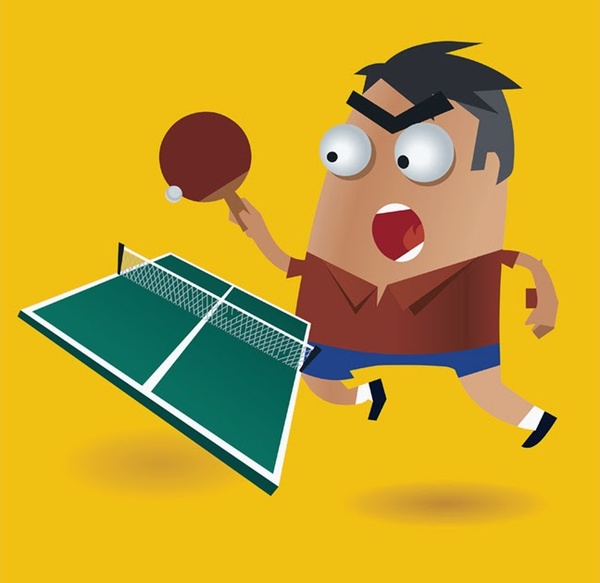 600x583 Ping Pong Vector Character Free Vector In Encapsulated Postscript
