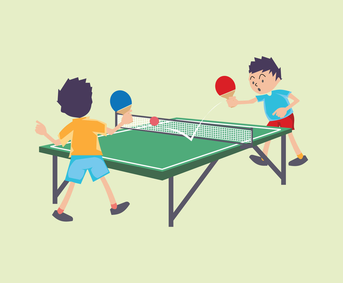 1136x936 Playing Ping Pong Vector Vector Art Graphics