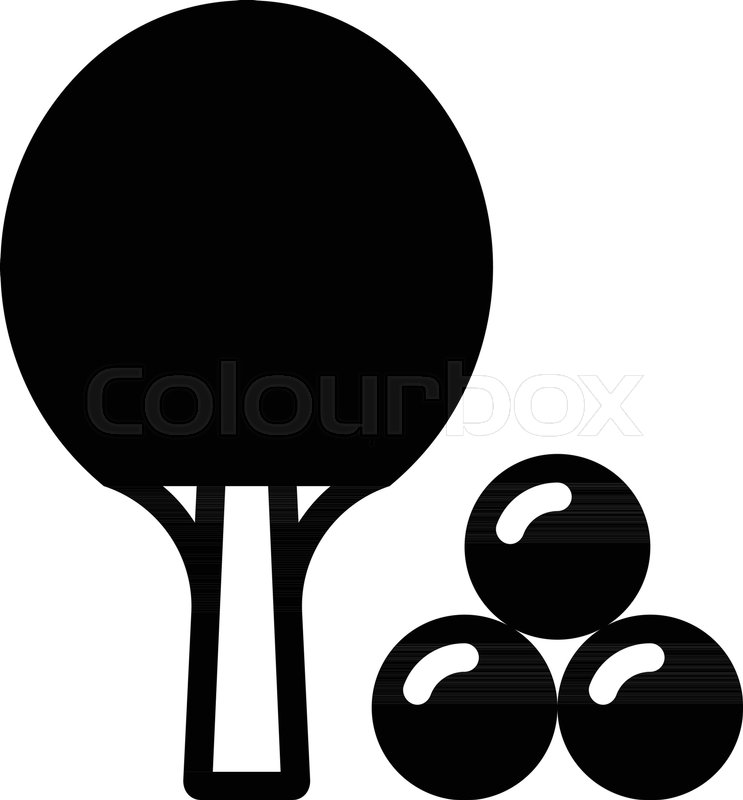 743x800 Glyph Beautiful Ping Pong Ball Vector Stock Vector Colourbox