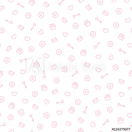500x500 Cute Pastel Pattern Seamless Pretty Pink Background Vector