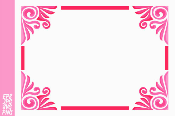 Pink Ornament Border Vector Graphic 580x386 Pink Ornament Border Vector Graphic