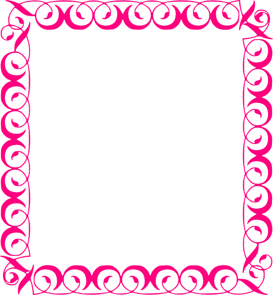 Pink Floral Borders Stylish,pink,border Clip Art 552x596 Pink Floral Borders Stylish,pink,border Clip Art