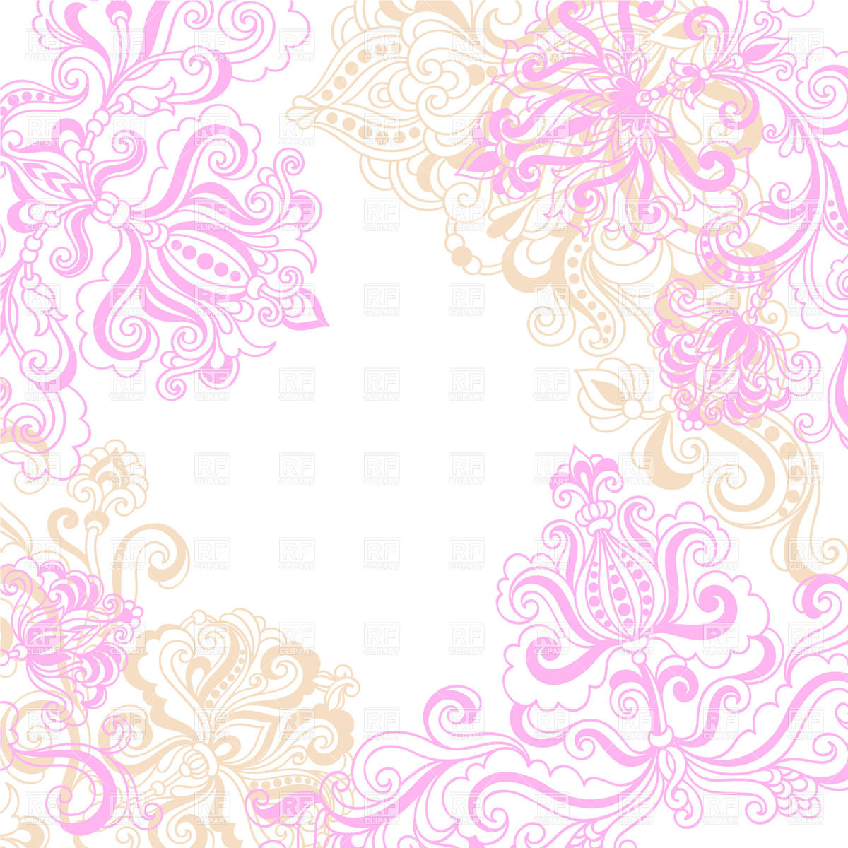 Bright Pink Background With Ornamental Flowers 1200x1200 Bright Pink Background With Ornamental Flowers