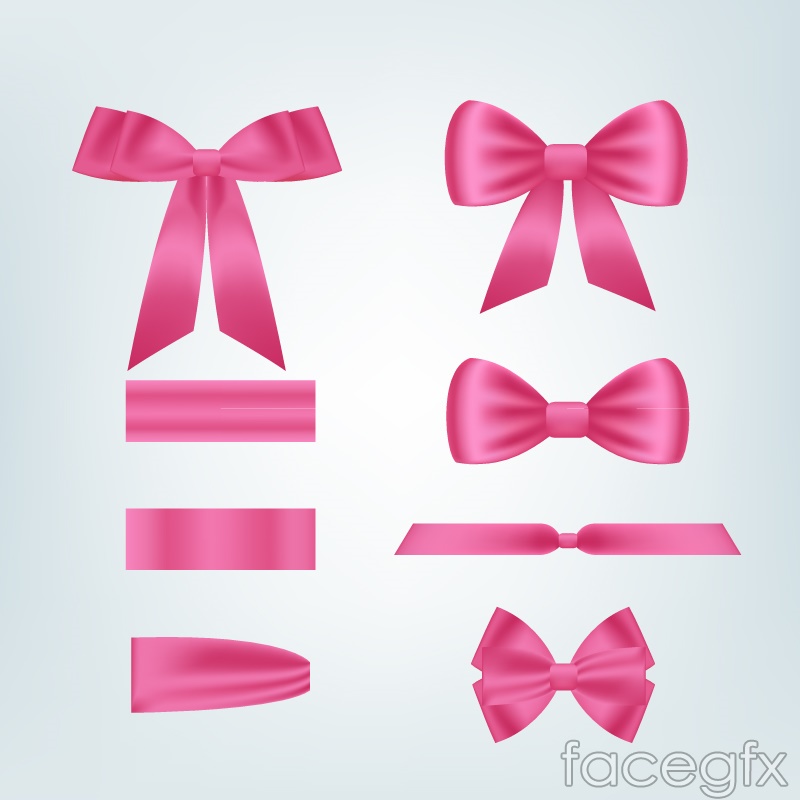 Pink Bow Vector at Vectorified.com | Collection of Pink Bow Vector free