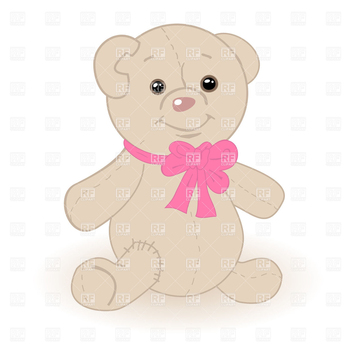 1200x1200 Teddy Bear With Pink Bow Vector Image Of Plants And Animals