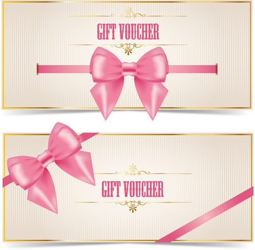 500x490 Gift Voucher With Pink Bow Vectors Free Download