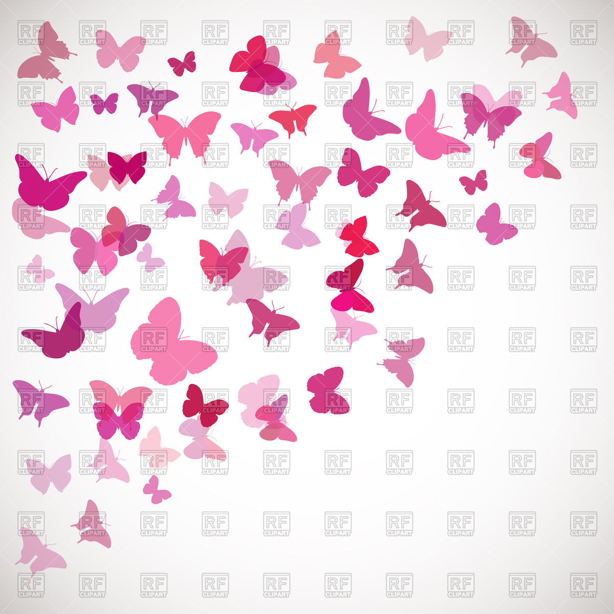 1200x1200 Flock Of Pink Butterflies Vector Image Of Backgrounds, Textures