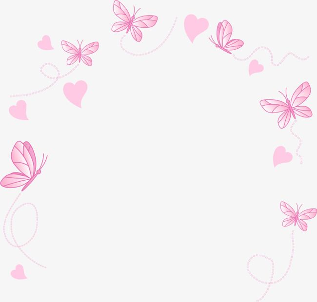 650x620 Painted Border Vector Butterfly, Vector, Hand Painted, Butterfly